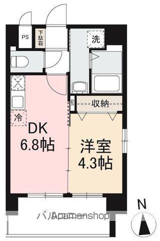 ファレーリア(1DK/5階)の間取り写真