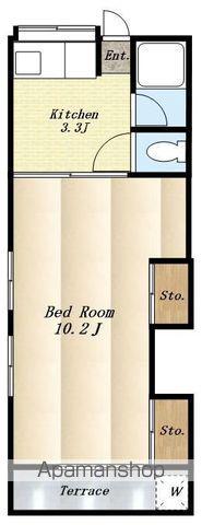 睦ハイツ(1K/1階)の間取り写真