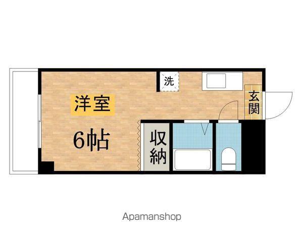 グリーンハイムヴィラながい(ワンルーム/3階)の間取り写真