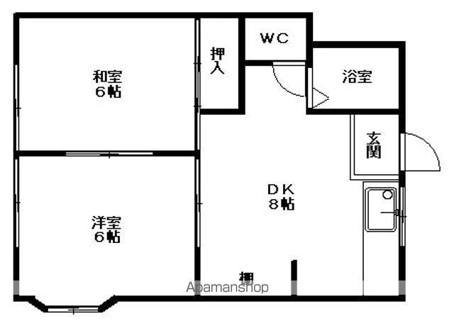 メゾンラフォーレ(2DK/1階)の間取り写真