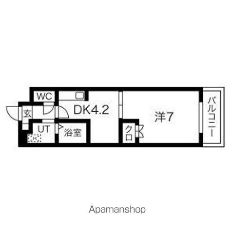 TRES EN VOGUE(1DK/1階)の間取り写真