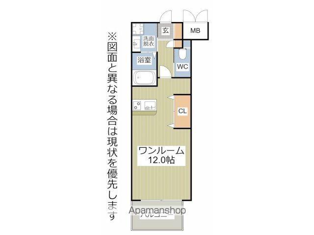 アクシオ三萩野Ⅱ(ワンルーム/5階)の間取り写真