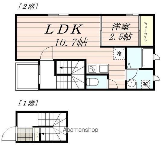 ブッシュリーSATO(1LDK/2階)の間取り写真