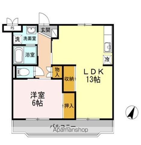 エクレール・ユウ(1LDK/1階)の間取り写真