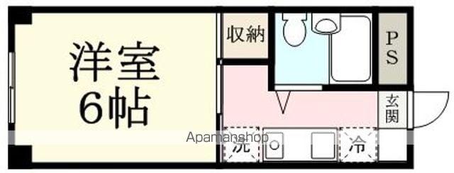 MARVIENT(1K/2階)の間取り写真