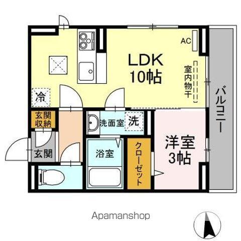 エル・ソル南庄町(1LDK/1階)の間取り写真