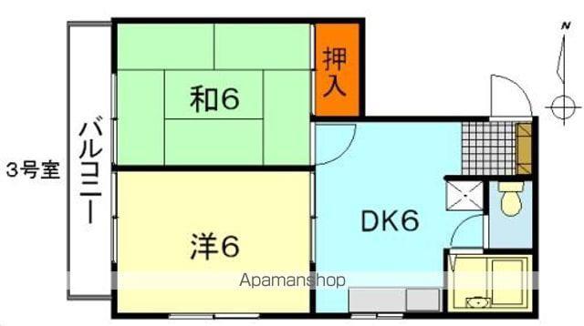 ビルディングMG(2DK/1階)の間取り写真