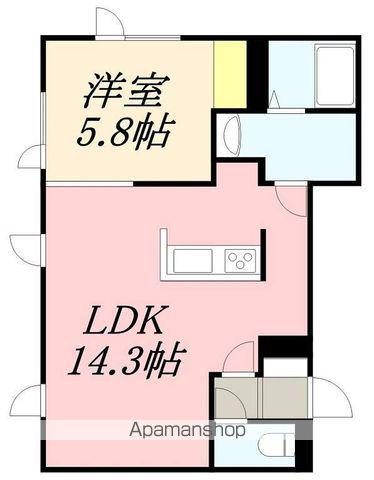 リヒトヌル(1LDK/1階)の間取り写真