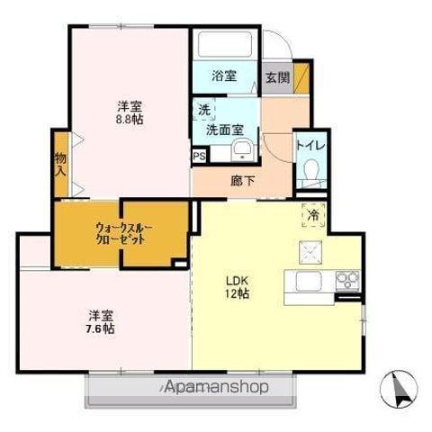 PIAYS(2LDK/1階)の間取り写真