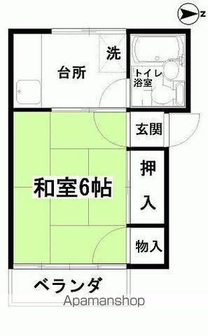 コーポ千寿Ⅲ(1K/2階)の間取り写真