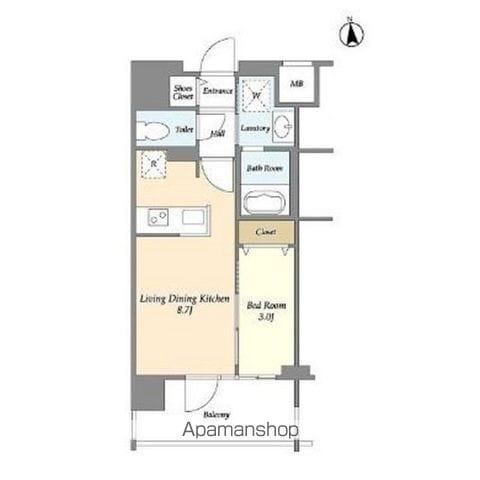 アプリーレ東中野(1LDK/5階)の間取り写真