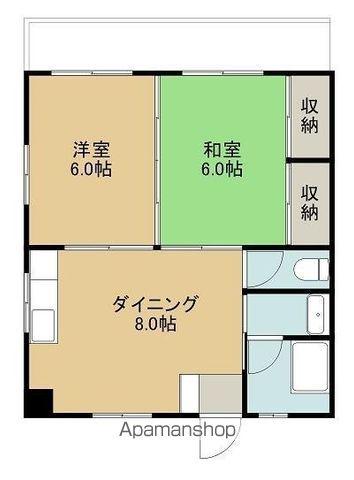 ドリームジャンボ(2DK/2階)の間取り写真