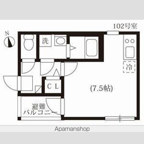 ハーモニーテラス大久手町(ワンルーム/1階)の間取り写真