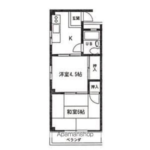 リバーサイドゆう(2K/1階)の間取り写真