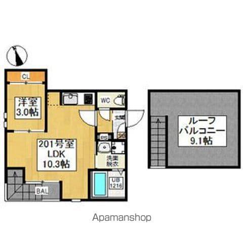 GRANDTICオードリーⅡ(1LDK/2階)の間取り写真
