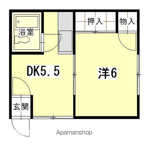 コーポミウラ(1DK/1階)の間取り写真