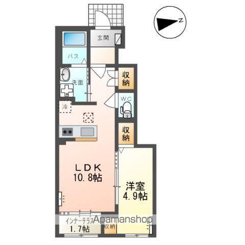 パルティーダ・M(1LDK/1階)の間取り写真