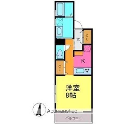 クレール・シャンブル(1K/3階)の間取り写真