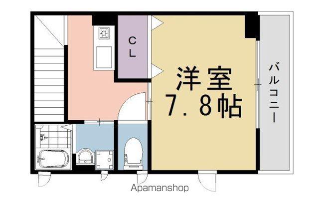 ルミエール聖護院(1K/2階)の間取り写真