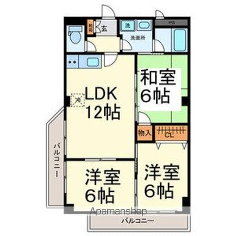 ファミール森後(2LDK/2階)の間取り写真