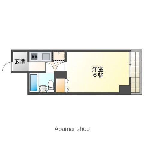 ライオンズマンション橦木(1K/6階)の間取り写真