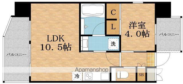 PREG10都島北通(1LDK/6階)の間取り写真