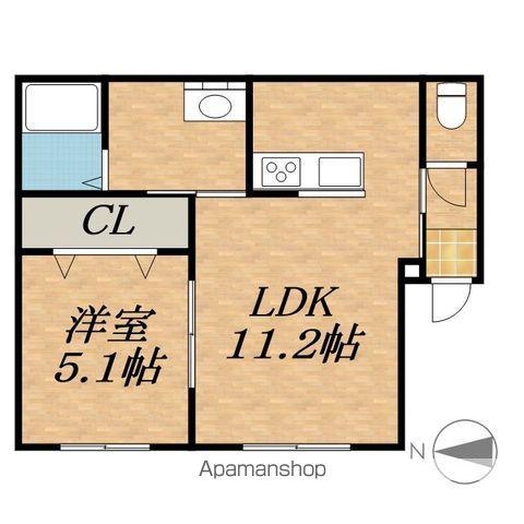 SORTE(1LDK/2階)の間取り写真