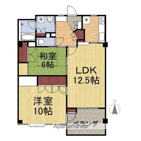 開発ガーデンパーク(2LDK/3階)の間取り写真