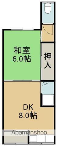 きよの荘(1DK/2階)の間取り写真