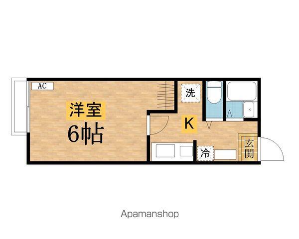 シティハイムだいまち(1K/2階)の間取り写真