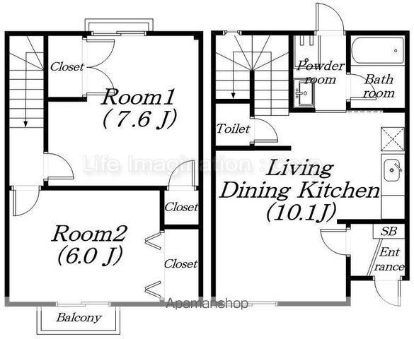 ブランシェ池田(2LDK)の間取り写真