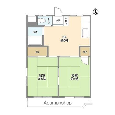 KEIⅡマンション(2DK/3階)の間取り写真