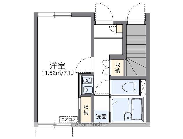 レオネクストプレシャウス(1K/1階)の間取り写真