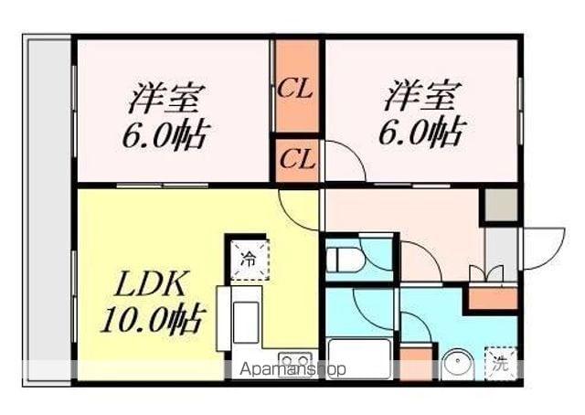 アリエッタ清須(2LDK/2階)の間取り写真