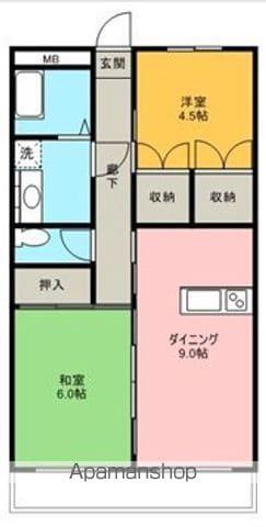 AMM FLATS(2LDK/2階)の間取り写真
