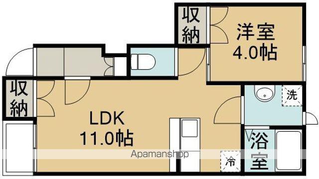 アステール2(1LDK/1階)の間取り写真