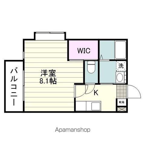 AZUL西田(1K/4階)の間取り写真