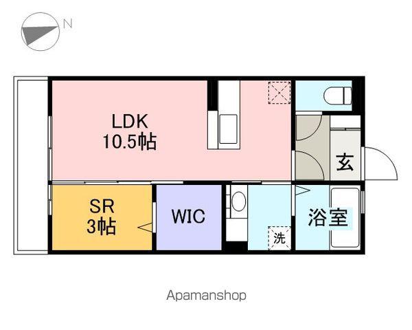 エーデルハイム(ワンルーム/1階)の間取り写真