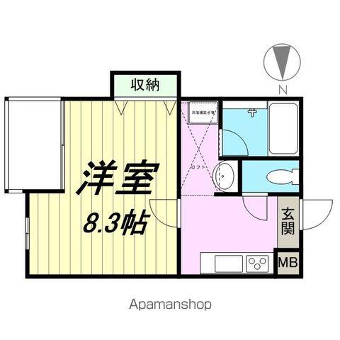 リブレア向山(1K/2階)の間取り写真