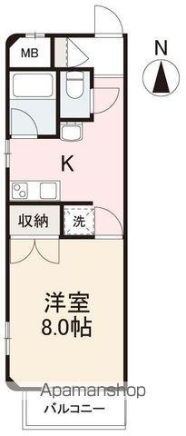 SMILE花ノ宮(1K/1階)の間取り写真