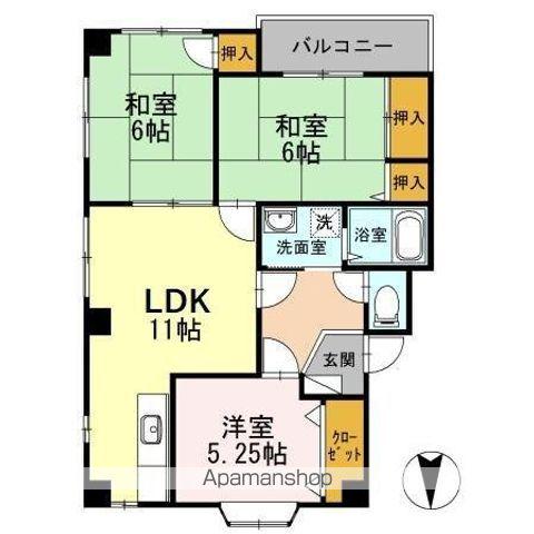 コーポ・レアーズⅡ(3LDK/2階)の間取り写真