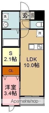 LIFEFIELD古賀駅前(1SLDK/3階)の間取り写真