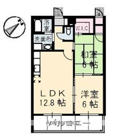 セントヴィラ庚午中(2LDK/1階)の間取り写真