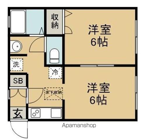 メゾン清水沼(2K/1階)の間取り写真