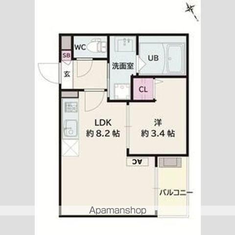 JACK KOYOⅡ(1LDK/1階)の間取り写真