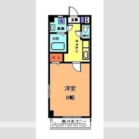 アイリス椿(1K/1階)の間取り写真