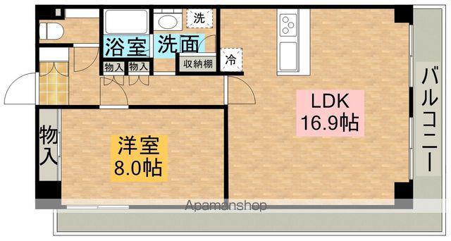 ルピナス泉大津(1LDK/6階)の間取り写真