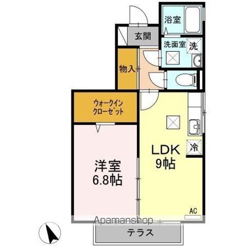 セジュールヴァンセンヌB(1LDK/1階)の間取り写真