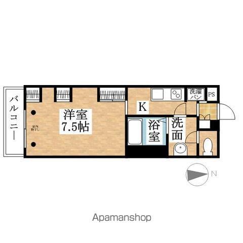 リブリ・浄心A(1K/1階)の間取り写真