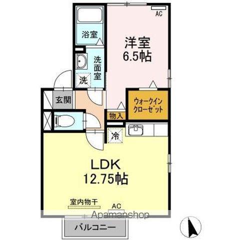 リビングタウン下奈良 A(1LDK/2階)の間取り写真